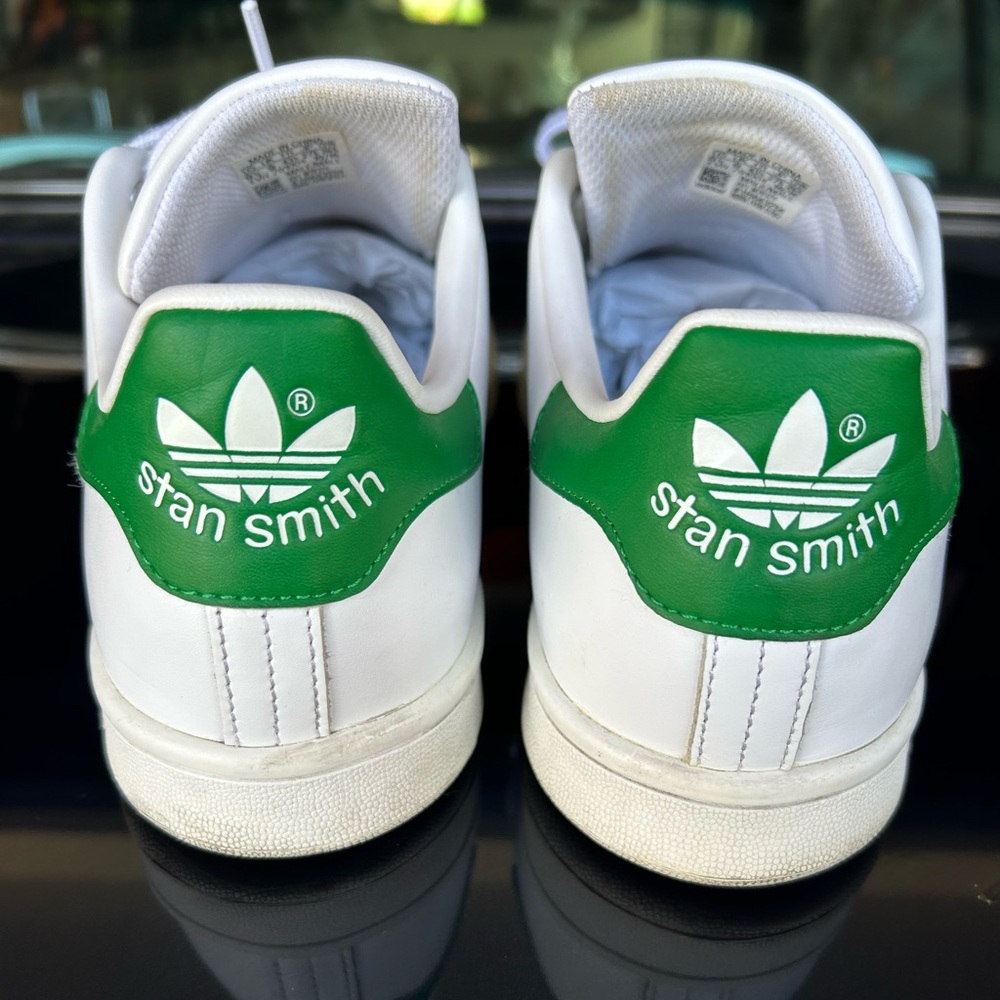 Adidas Stan Smith White and Green Sneakers